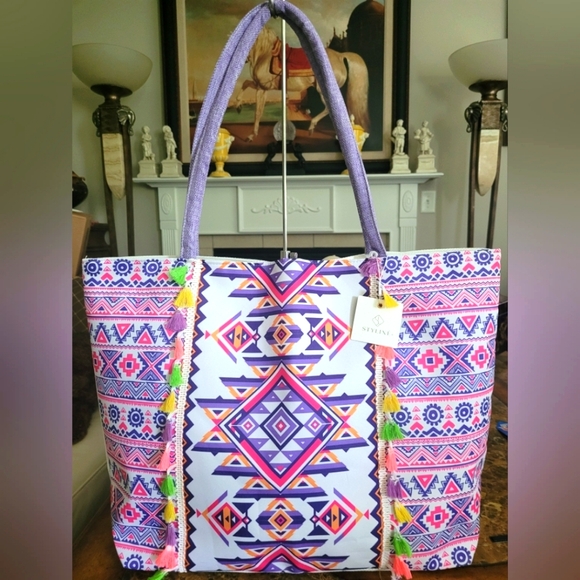 Steve Madden Handbags - Styline Colorful Geometric Tote Bag